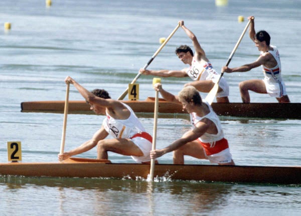Eric Smith and Steve Botting competing in the 1984 Olympics