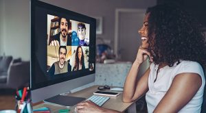 Remote worker video conference Recognition Man