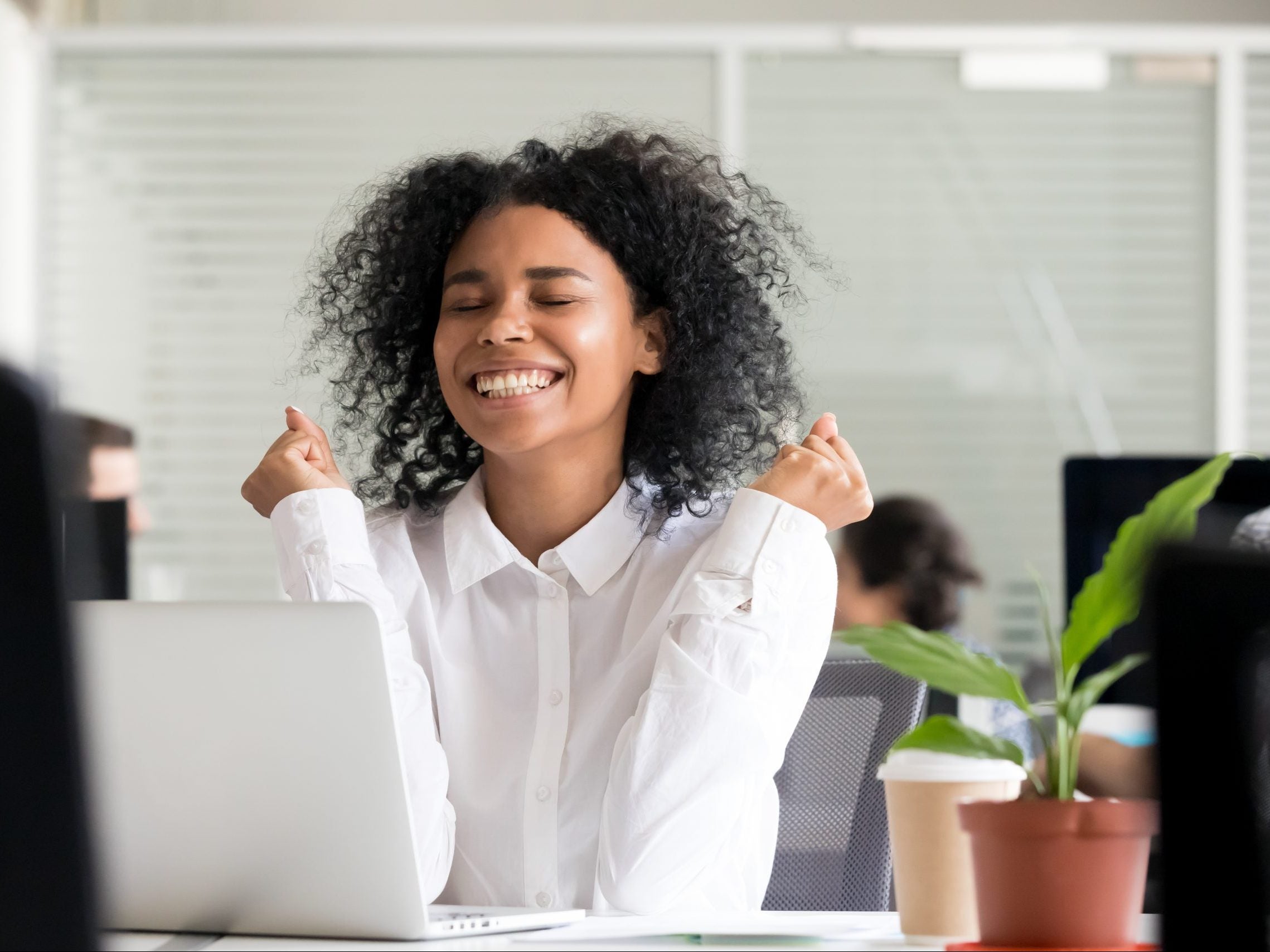 Excited,African,Office,Worker,Student,Receiving,Good,News,In,Email Excited,African,Office,Worker,Student,Receiving,Good,News,In,Email