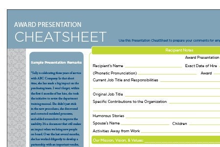 PresentationcheatSheet PresentationcheatSheet