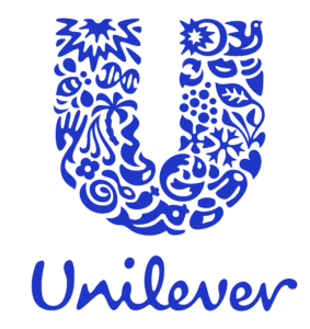 Bright blue Unilever logo