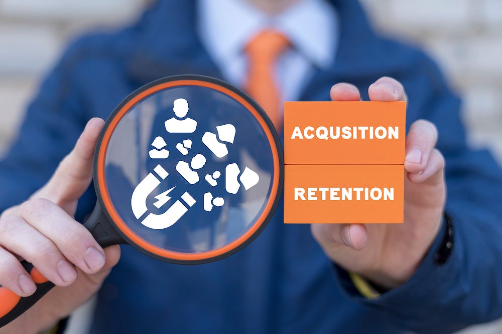 Customer acquisition and retention business marketing concept. Incentive and welfare program. Retain clients. Customer acquisition and retention business marketing concept. Incentive and welfare program. Retain clients.