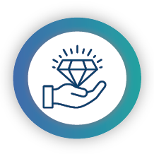 ICON hand with diamond