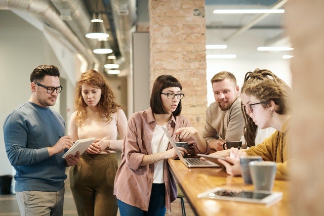 employees about to play a game