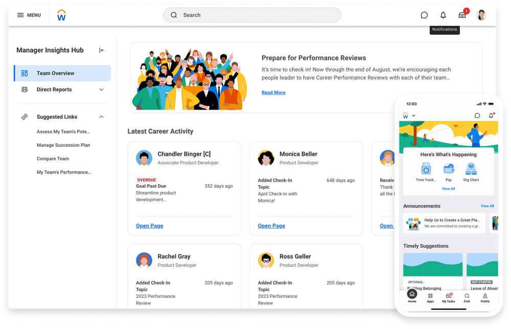 Workday performance management system