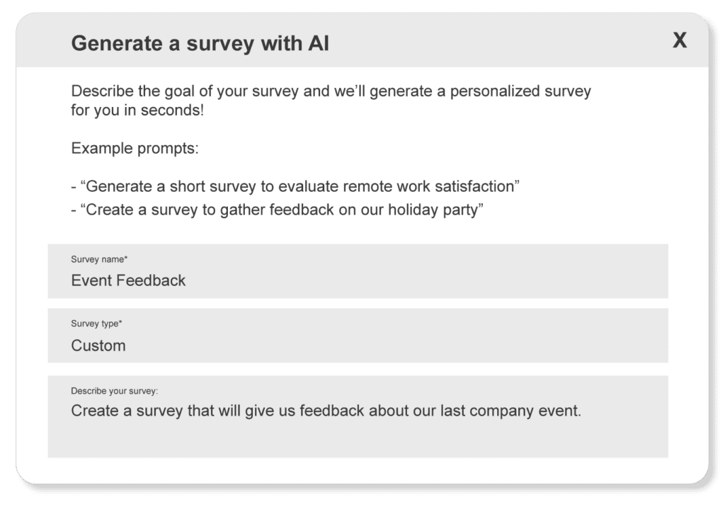 Generate a Survey with AI