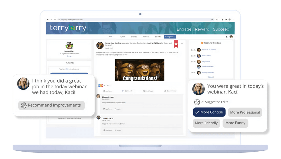 Terryberry's Recognition Platform