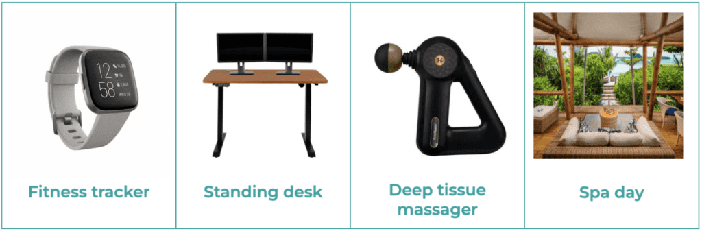 Wellness and Self Care Gifts example