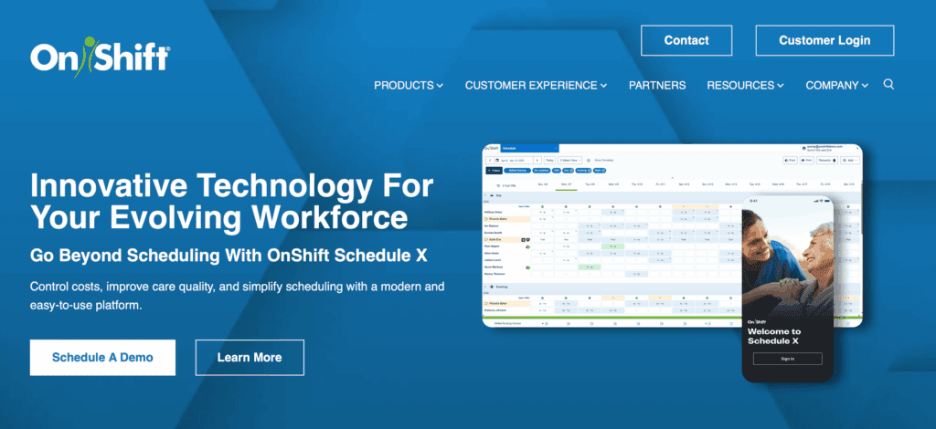 OnShift homepage: Innovative Technology for Your Evolving Workforce