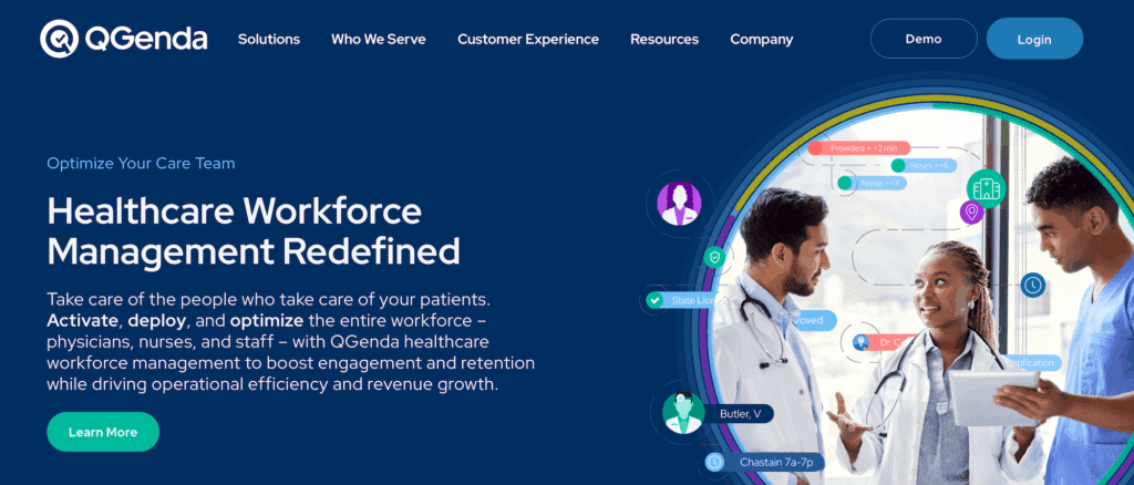 QGenda homepage: Healthcare Workforce Management Redefined