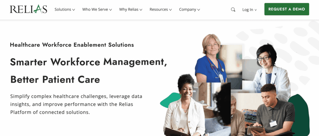 Relias homepage: Smarter Workforce Management, Better Patient Care