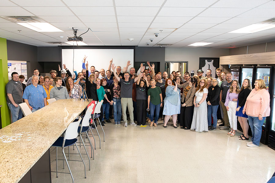 A group shot of the Terryberry employees
